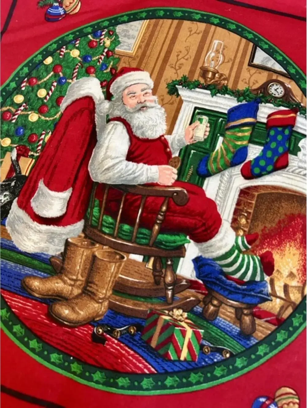Set of 4 Vintage Christmas Santa Claus Holiday Decorative Placemats